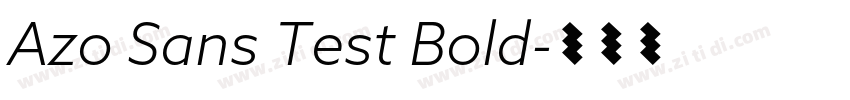 Azo Sans Test Bold字体转换